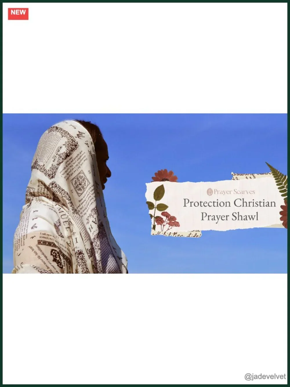 Protection Bible Verse Shawl – Vintage Christian Scripture Scarf